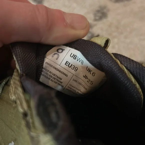 On Running Khaki Athletic Shoes - Picture 9 of 10